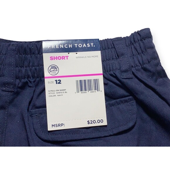 FRENCH Toast NAVY SHORTS Uniform Girl SZ‎ 12 Elastic Waist - Picture 4 of 11